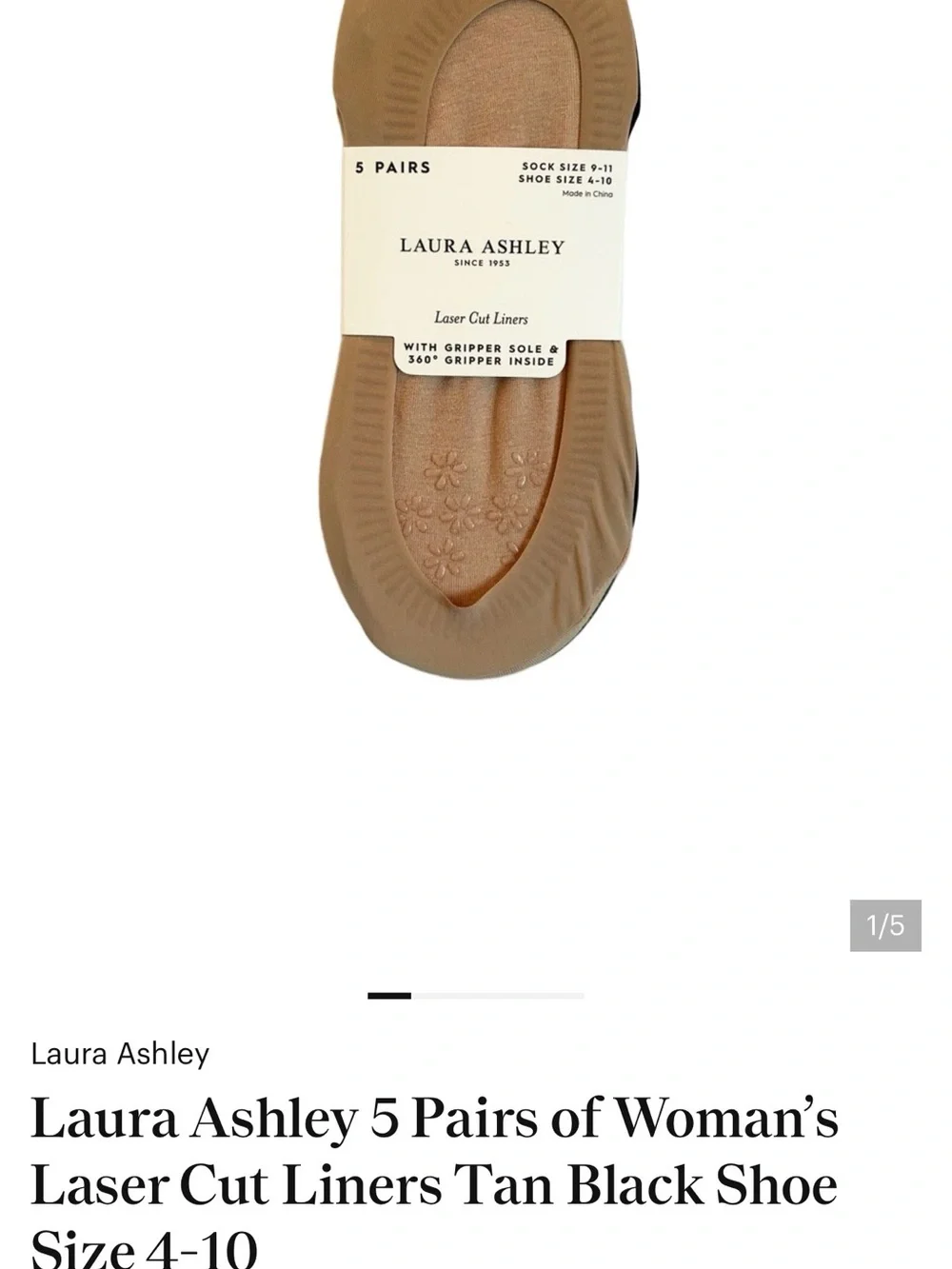 Hue Under Armour Laura Ashley No-Show Liner Socks 10 pairs